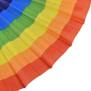 1PCS Rainbow Fan Hand Held Folding Fan Dance For Decoration Fan Art Crafts D Kw