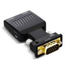 HDMI Female to VGA Male Converter with Audio Adapter SUpport 1080P Signal O