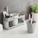 1Pc PP Toothbrush Holder Toothpaste Storage Rack Shaver Toothbrush Dispense I7F1