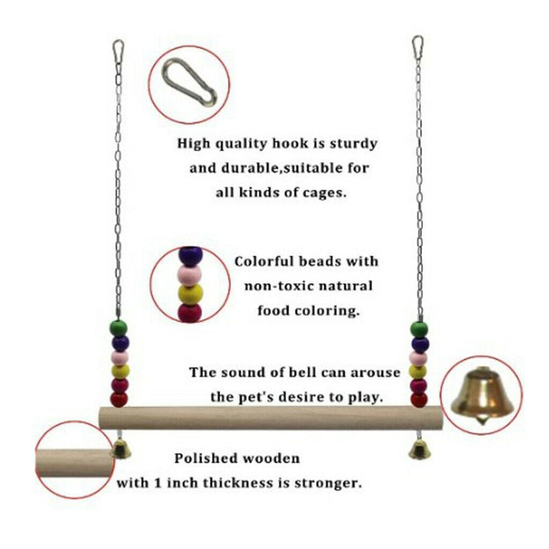 Chicken Swing Wooden Birds Perch for Chicken Hens Large Birds Parrots