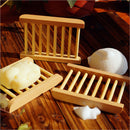 Natural Wood Soap Tray Holder Dish Box Case Bath Shower Plate Bathroom Acc LJ