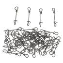 Pack of 100 Pieces Fishing Fastach Clips Fishing Snaps Clips Swivels Tackle