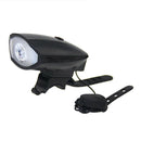 Bike Headlight LED Bicycle Front Head Light Cycling Riding Night Horn Black