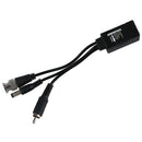 1 Pair 3 in 1 Plug BNC Male to RJ45 Audio Video Power Balun Transceiver for