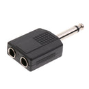 5Pcs 6.5mm/6.35mm Male To 2 Female Audio