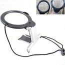1X(Desktop Dual-Purpose Magnifying Glass Led Jewelry Hanging Loupe Repair R
