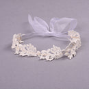 Baby Girls White Floral Hair band Adjustable Headband Lace Flower Headband OZ