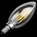 Dimmable E12 4W COB Edison Candle Flame Filament LED Light Bulb Lamp 10*3.5