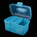 Multi-functional Portable Transparent Plastic Storage Box With Removable Tray
