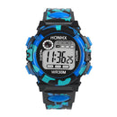 Multifunction Digital LED Quartz Alarm Date Sport Waterproof Watch (Blue)