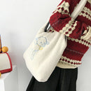 Ladies Large-capacity Shopping Bag Fashion Imitation Lambskin Shoulder BagB_kz