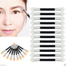 12x Double-End Eye Shadow Sponge Brushes Proper Makeup Cosmetic Applicator New