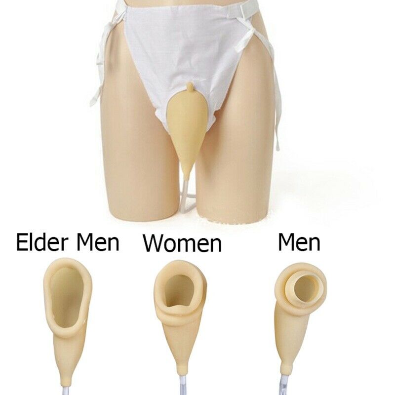 Men Urinals Latex Urine Collector Bedridden Breathable Urine Bag Urinary In B1X9