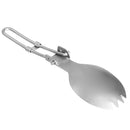 Portable Outdoor Camping Cookware Cutlery Folding Titanium Spork Spoon Fork