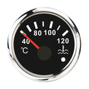 Style Line 2'' Electrical Water/Oil Temperature Gauge (Black Dial Face, 316