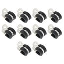 10 Pieces 1/2" Dia P Tube Clips Hose Pipe Clamp P Type Marine Grade 13x36mm