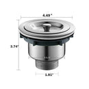 Kitchen Stainless Steel Sink Strainer Drainer Deep Basket Removable C5U2