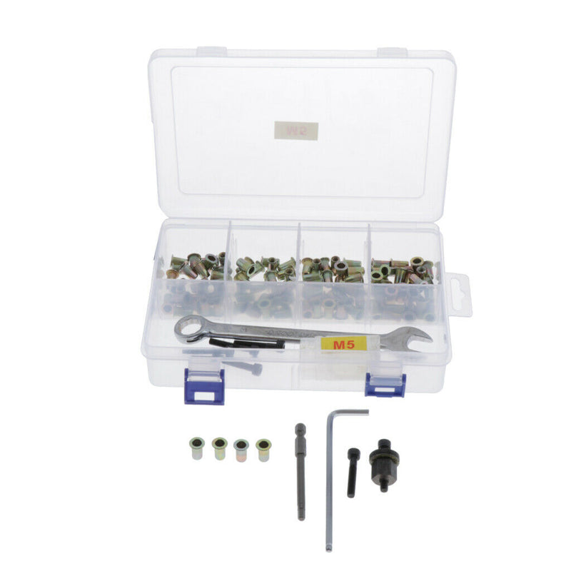Hand Riveter  Nutsert Tool Kit - 100pcs M5 Nuts , Hex Wrench