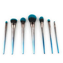 7 Gradient Blue Black Diamond Handle Makeup Brush Set Diamond Shaped Flame  G2G2