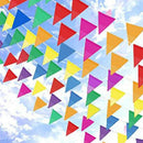 40m Colorful String Hanging Triangle Flag Polyester Party Banner Flags
