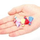 10Pcs/set Mix Multicolor Tassel DIY Craft Earrings Charm Pendant Jewelry Mak BX
