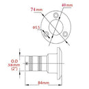 38mm Marine Boat Water Fuel Tank Deck Fill Filler & Key Stainless Steel
