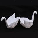 12/Pack PVC White Swan Wedding Favors Boxes Bonbonniere Candy Boxes Holder for