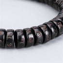 Natural Coconut Shell Beads Bracelet Buddha Tibetan Prayer Hand Carved Lucky