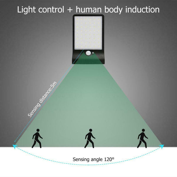 48LED Outdoor Solar Wall Light with Pole IP65 Waterproof Motion Sensor Lamp
