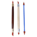 3Pcs Silicon Rubber Shaper Pen Double-head Pottery Clay Sculpture Shaping Tool-