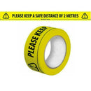Keep 2 Metres Distance Warning Tape Floor Marking Social Distancing 33M K6X R4K6