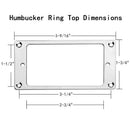 Flat Metal Chrome Humbucker Pickup Frame Mounting Ring For Electric Guitar Part