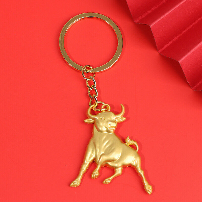 2021 Chinese Ox Year Lucky Pendant Keychain Propitious Gifts Hanging Trinket_kz