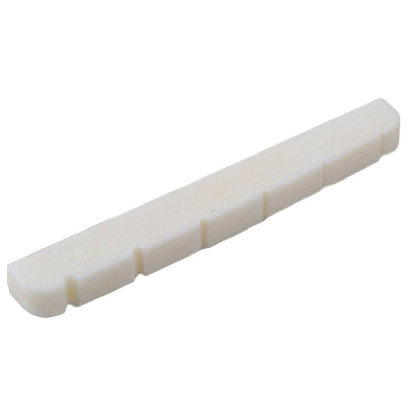 1 Piece White Slotted Nut Bone for 6-String Electric Guitar Instrument Part