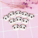 10Pcs/Set Cute Panda Animals Alloy Enamel Charms Pendant DIY Craft Jewelry GiftT