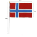 12pcs Mini Norwegian Flag Norway Flag with Flag For Congratulations 21x14cm I8Z2
