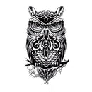 Temporary Tattoo Hand Painted Owl Tattoo Stickers Waterproof Tattoo LJ