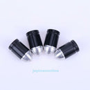 4pcs Black Aluminum Bullet Style Car Tyre Tire Wheel Valve Stems Caps Dust Cover