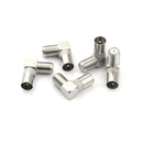 5PCS Right Angle TV Aerial F Connector Adapter RF Coaxial TV Cable Male M&LJ