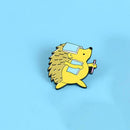 Creative Hedgehog Brooch Badge Fashion Pins Jacket Shirt Ornament (Style 3) A