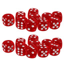 Pack of 20pcs Six Sided D6 Dice for D&D TRPG MTG Party Casino Board Game Red