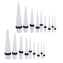 Bulk 10 Pair Ear Expander Taper Tunnels Stretching Plugs 00G-16G Kit Set+O Rings