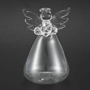 Set of 4 Cute Clear Glass Angel Shape Flower Plant Hanging Vase Wedding Dec