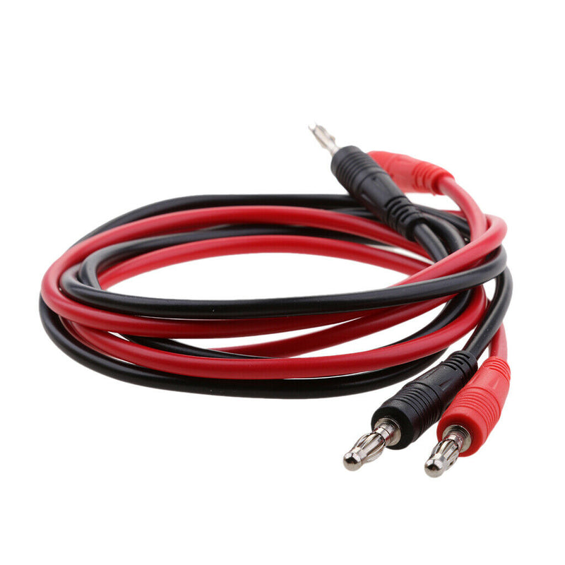 2pcs Banana to Banana Plug Test Lead Set, 4mm Stackable Banana Plug Wire