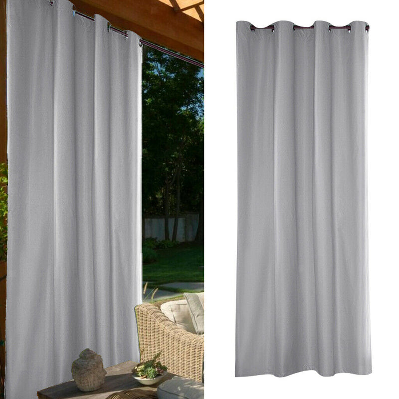 Thicken Fabric Outdoor Curtain Waterproof  Divider Blackout Gray_54x108inch