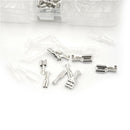 120Pcs Car Male+Female Spade Connector Wire Crimp Terminal Insulating Sleeves 3C