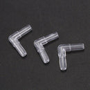 10pcs 4mm Connection Diameter Plastic Aquarium Bent Air Hose Clear E7C7