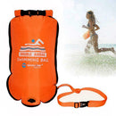 1xInflatable Orange Open Water Swimming Float Tow Bag Dry Swim Buoy Pouch U7C1