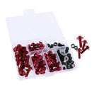 158Pcs Motorcycle Fairing Bolt Kit Bodywork Fastener Clips Screws Assy - Red