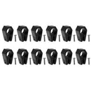Pack of 12x Bimini Top Jaw Slide Boats Black Nylon Round Tubing Hardware